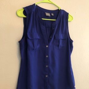 NY&C royal blue sleeveless blouse
